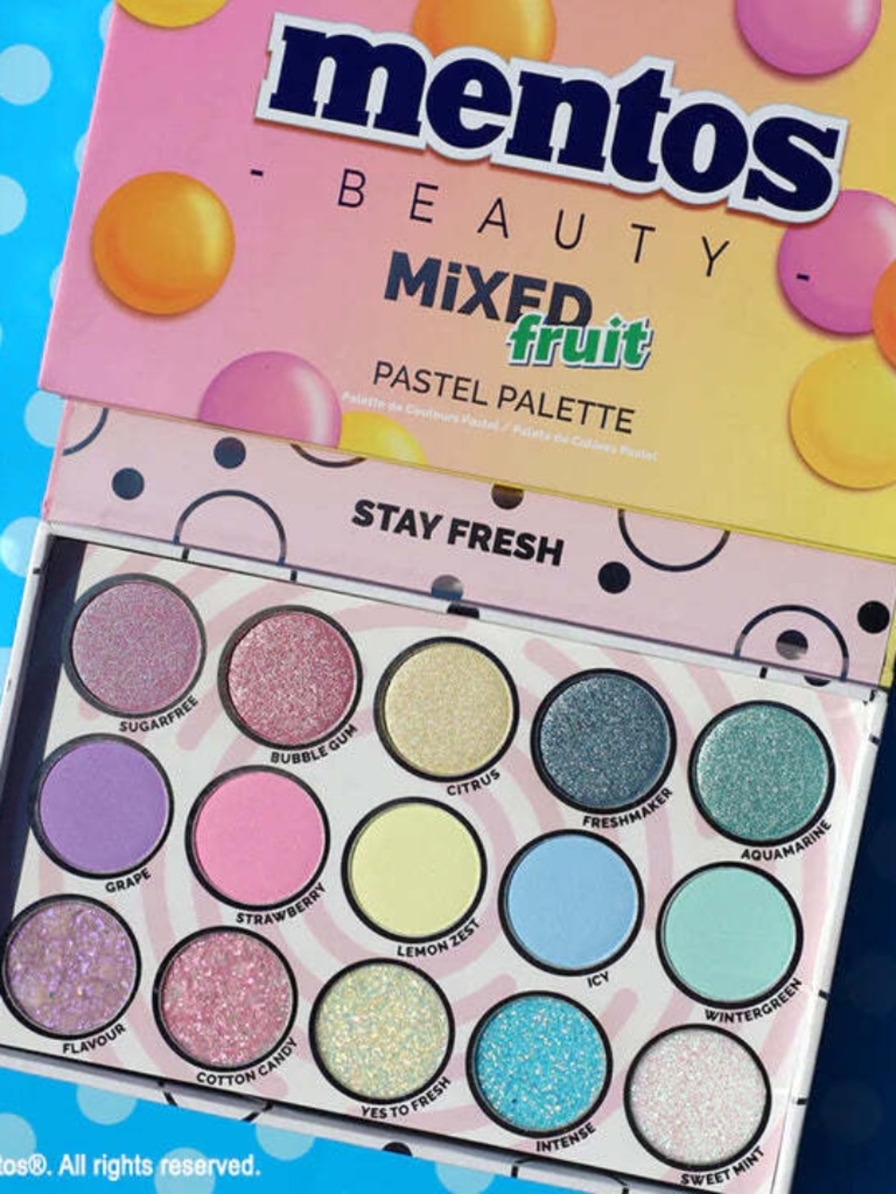 Rude Cosmetics x Mentos Fruit Pastel Eyeshadow Palette